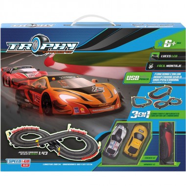 PISTA CIRCUITO SPEED&GO 2 COCHES. CAJA 54X42X6