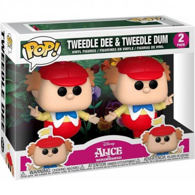 SET 2 FIGURAS POP DISNEY ALICIA EN EL PAIS DE LAS MARAVILLAS TWEEDLE DEE AND DUM