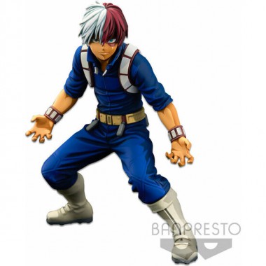 FIGURA THE SHOTO TODOROKI TWO DIMENSIONS BANPRESTO WORLD FIGURE COLOSSEUM SUPER MASTER STARS PIECE MY HERO ACADEMIA 21CM