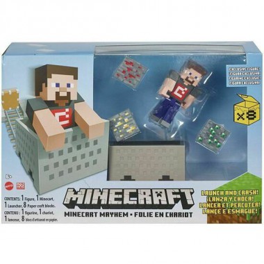 FIGURA STEVE VAGONETA EXPLOSIVA MINECRAFT