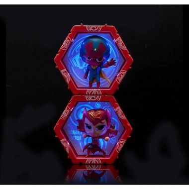 SET FIGURAS LED WOW! POD VISION + SCARLET MARVEL