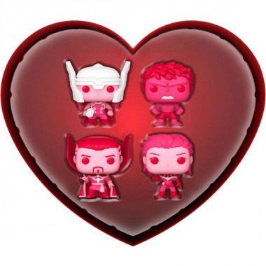 CAJA METALICA 4 POCKET POP MARVEL CLASSIC SAN VALENTIN