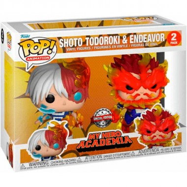 BLISTER 2 FIGURAS POP MY HERO ACADEMIA SHOTO TODOROKI & ENDEAVOR EXCLUSIVE