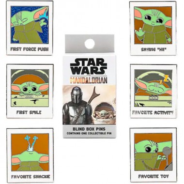 EXPOSITOR 12 BLIND BOX ENAMEL PIN YODA THE CHILD THE MANDALORIAN STAR WARS LOUNGEFLY SURTIDO