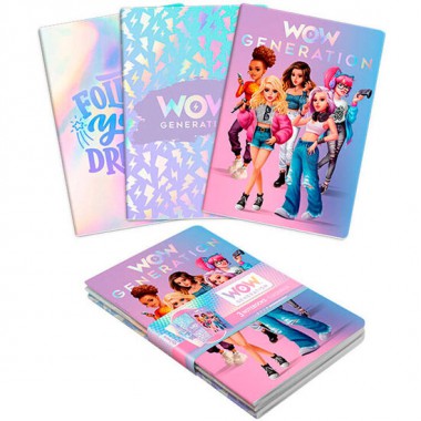 SET LIBRETAS A5 WOW GENERATION