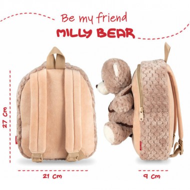 MOCHILA + PELUCHE OSO MILLY 26CM