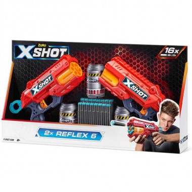 PACK 2 PISTOLAS REFLEX 6 X-SHOT