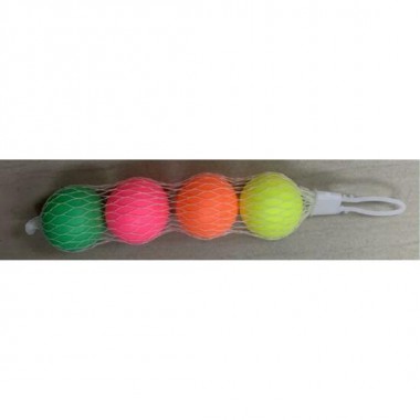 SET 4 PELOTAS 40MM. FLUOR COLORES