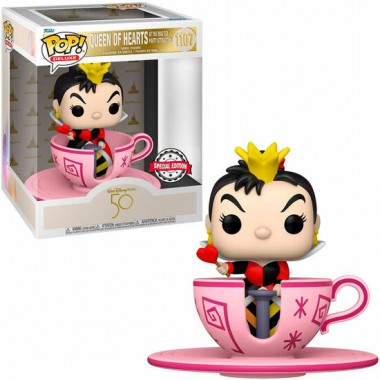 FIGURA POP WALT DISNEY WORLD 50TH QUEEN OF HEARTS IN TECUP EXCLUSIVE