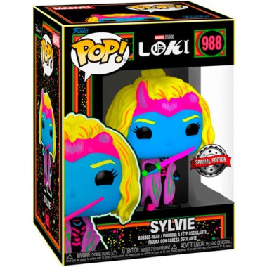 FIGURA POP MARVEL LOKI SILVYE BLACK LIGHT EXCLUSIVE