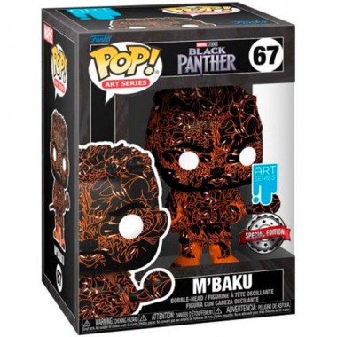 FIGURA POP MARVEL BLACK PANTHER M BAKU ARTIST + CASE EXCLUSIVE