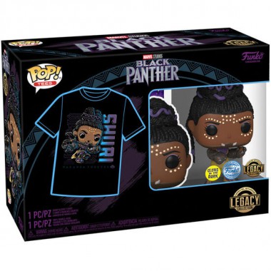 SET FIGURA POP & TEE MARVEL BLACK PANTHER SHURY EXCLUSIVE