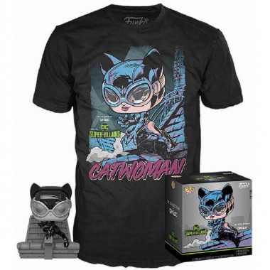 SET FIGURA POP & TEE DC JIM LEE CATWOMAN