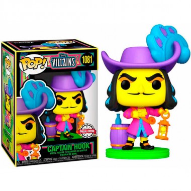 FIGURA POP DISNEY VILLAINS HOOK BLACK LIGHT EXCLUSIVE