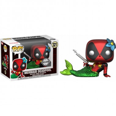 SET FIGURA POP & TEE MARVEL DEADPOOL MERMAID EXCLUSIVE