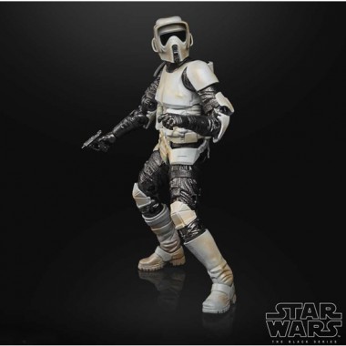 FIGURA SCOUT TROOPER CARBONIZED BLACK SERIES STAR WARS 15CM