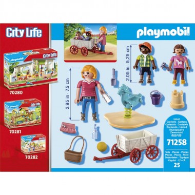 PLAYMOBIL CITY LIFE STARTER PACK EDUCADORA CON CARRITO