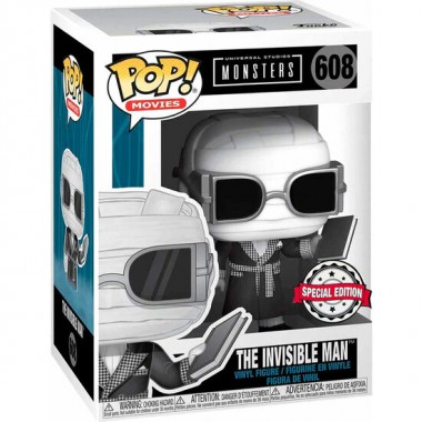 FIGURA POP UNIVERSAL MONSTERS INVISIBLE MAN BLACK AND WHITE EXCLUSIVE