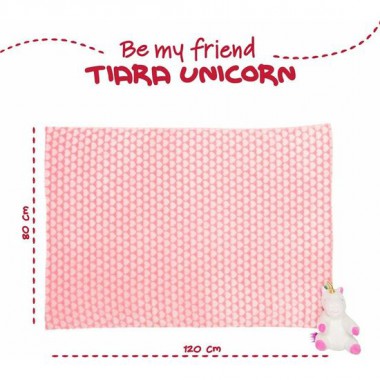 PELUCHE + MANTA SUAVE UNICORNIO TIARA 22CM