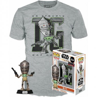 SET FIGURA POP & TEE STAR WARS IG-11 WITH THE CHILD EXCLUSIVE M