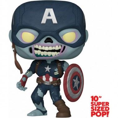 FIGURA POP MARVEL WHAT IF ZOMBIE CAPTAIN AMERICA EXCLUSIVE 25CM