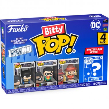 BLISTER 4 FIGURAS BITTY POP DC COMICS BATMAN