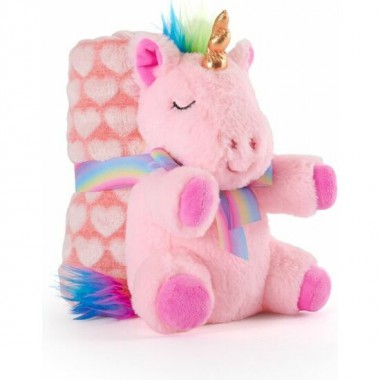 PELUCHE + MANTA SUAVE UNICORNIO LILY 22CM