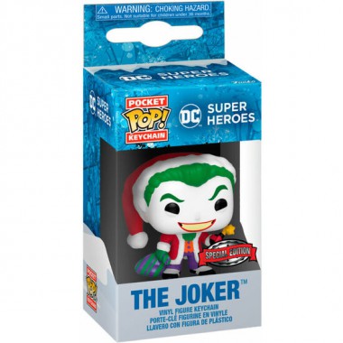 LLAVERO POCKET POP DC COMICS HOLIDAY THE JOKER EXLUSIVE