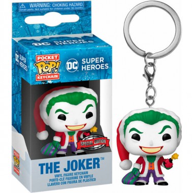 LLAVERO POCKET POP DC COMICS HOLIDAY THE JOKER EXLUSIVE