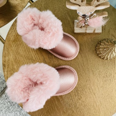 Botas australianas pelo rosa