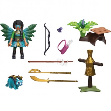 PLAYMOBIL AYUMA STARTER PACK KNIGHT FAIRY CON MAPACHE