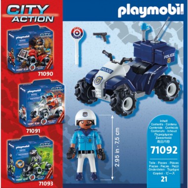 PLAYMOBIL ACTION POLICÍA SPEED QUAD