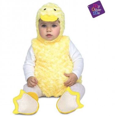 DISFRAZ BEBÉ PATITO PELUCHE AMARILLO TALLA 0-6 MESES