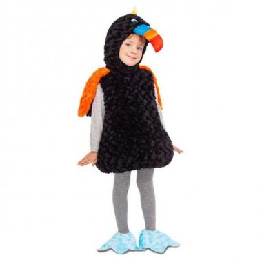 DISFRAZ TUCÁN PELUCHE VESTIDO, GORRO Y PATUCOS TALLA 5-6 AÑOS