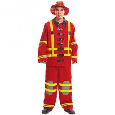 DISFRAZ ADULTO BOMBERO TALLA XL