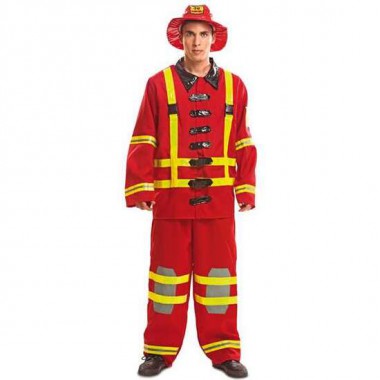 DISFRAZ ADULTO BOMBERO TALLA XL