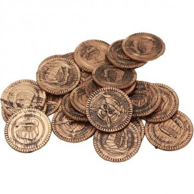 MONEDAS DE PIRATA ONE SIZE