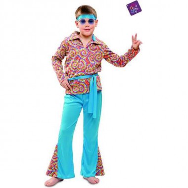 DISFRAZ INANTIL PSYCHEDELIC HIPPIE TALLA 7-9 AÑOS