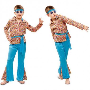 DISFRAZ INANTIL PSYCHEDELIC HIPPIE TALLA 7-9 AÑOS