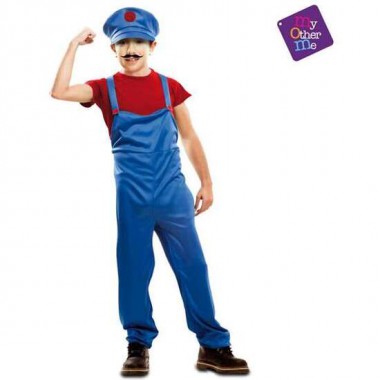 DISFRAZ RED SUPER PLUMBER TALLA 10-12 Y