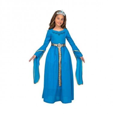 DISFRAZ PRINCESA MEDIEVAL AZUL TALLA 10-12 Y