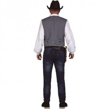 DISFRAZ CHALECO GRIS VAQUERO ML (CHALECO)