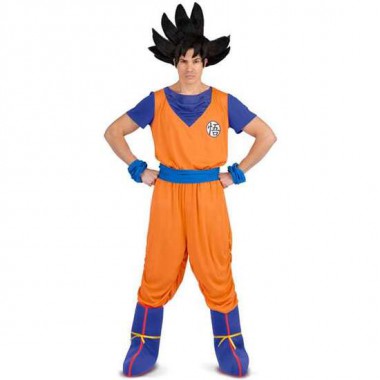 DISFRAZ GOKU M (CAMISETA, FAJÍN, PANTALÓN, CUBREBOTAS, Y BRAZALETES )