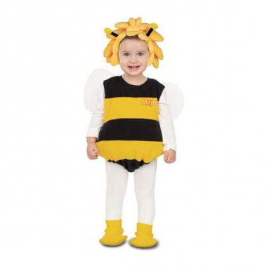 DISFRAZ BEBE ABEJA MAYA BABY BODY, ALAS, GORRO CON ANTENAS Y PATUCOS TALLA 0-6 M