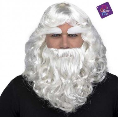 PELUCA PAPÁ NOEL CON BARBA Y CEJAS 202 G