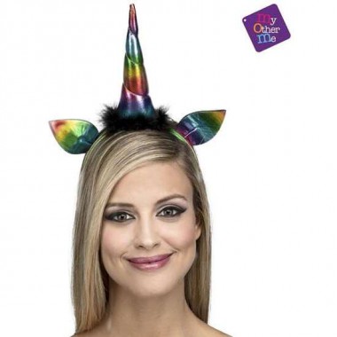 DIADEMA UNICORNIO ARCO IRIS TALLA ÚNICA