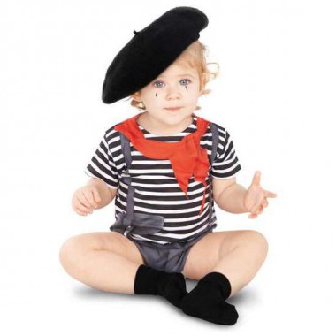 DISFRAZ MIME BODYSUITS BODYSUITS TALLA 12 MESES