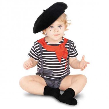 DISFRAZ MIME BODYSUITS BODYSUITS TALLA 18 MESES