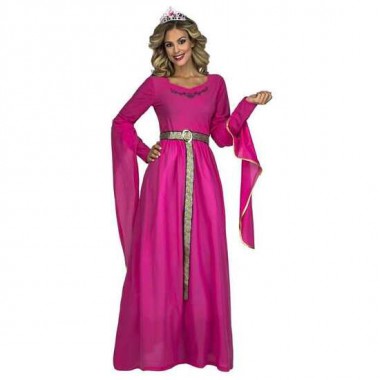 DISFRAZ PRINCESA MEDIEVAL ROSA TALLA M-L