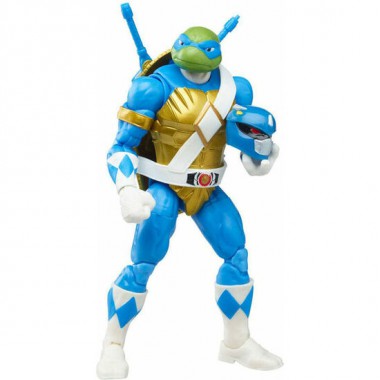 BLISTER FIGURAS DONATELLO + LEONARDO POWER TORTUGAS NINJA RANGERS 15CM